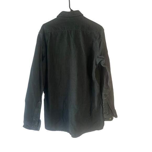 Cabela's Men's Size Large Tall Green Flannel Heavy Outdoor Button Up - Picture 6 of 9